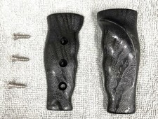 BLACK - Molded Wood Grain Pistol Grips & Screws HURST OEM Mopar Shifter Handles picture