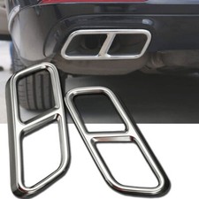 Gloss Chrome Silver Stainless Exhaust Muffler Tip Cover Fits 13-16 R231 SL550 picture