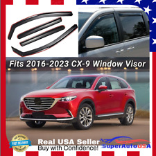 Fits 2016-2023 Mazda CX-9 In-Channel Window Vent Visor Sun Guards Bug Deflectors picture