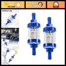 2Pcs Inline Fuel Filter Set, Washable Metal Glass, Universal Car Truck Motorcycl picture