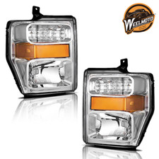 WEELMOTO Headlights For 2008-2010 Ford F250 F-250 F350 F450 F550 Super Duty L+R picture