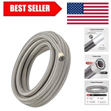 Durable 10FT 8AN PTFE Fuel Line - Stainless Braided for Maximum Safety picture