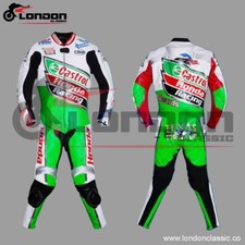 New Honda Castrol Motorbike Racing Suit  Cowhide Leather Custom Motorcycle Suit picture
