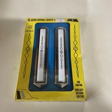 Gem Manufacturing Pair of Long Slim Line Opera Lights - Chrome with Scroll 1077 picture