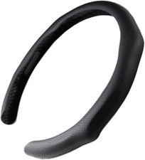 Black Perforated Nappa Leather Steering Wheel Cover for Most Cars, Quick Install picture
