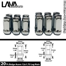 20PC M12X1.75 CHROME 3/4