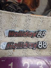 Oldsmobile Holiday 88 Chrome Emblem Nameplate NOS RARE 3.5” Holiday88 picture