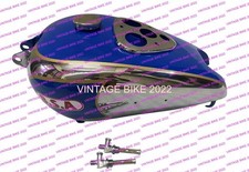 BSA M20 CIVIL MODEL BLUE CHROME STEEL PETROL TANK + Cap Tap /FIT FOR picture
