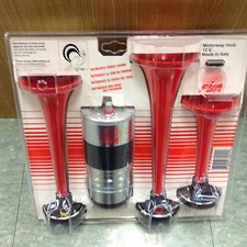 10x FISA ITALY MOTORWAY / WILD TURKEY 3 TRUMPET AIR HORN 12V TWO TONES FT3/3PI picture