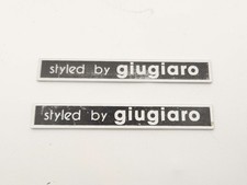 1983 LOTUS ESPRIT TURBO LEFT & RIGHT FENDER 'STYLED BY GIUGIARO' EMBLEM PAIR picture