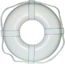 Cal June Bouys 19 White Ring Buoy W/Straps G-19 picture