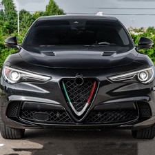 Tricolor Carbon Fiber Center Grille V Trim cover Fits Alfa Romeo Stelvio 17+ picture