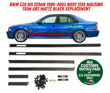 BMW E39 M5 Sedan 1995–2003 Body Side Molding Trim ABS Matte Black Replacement picture