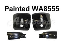 Painted Black Front Bumper End Extension Cap For Silverado 2500hd 3500 2007-2010 picture