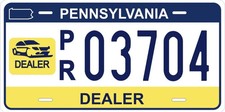 Custom NOVELTY Pennsylvania dealer  License Plate –Personalized Novelty Plate  picture