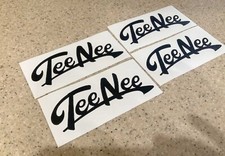 Tee Nee Vintage Boat Trailer Decals Black 6 Inch Vinyl 4 Pak + picture