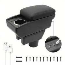 Double layer Armrest Box For Mitsubishi Mirage Attrage 2014-2024 With 6USB Ports picture