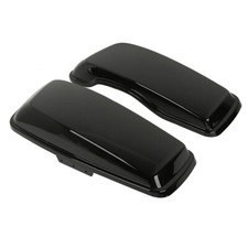 Black Hard Saddlebag Lids Fit For Harley Touring Street Glide Road King 14-24 picture