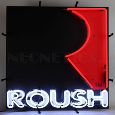 Roush Performance Logo Neon Sign Wall Mount Red White Neonetics 24