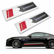 2pcs Metal R Roush Emblem Side Fender Body Badge 3D Sticker For Mustang picture