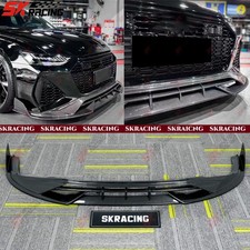For 21+Audi RS6 Avant RS7 C8 Unpainted FRP/Carbon Fiber Front Bumper Lip Spoiler picture
