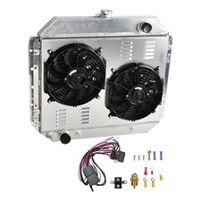 3 Row Radiator & Shroud Fan & Relay For 1966-79 Ford F100 F150 F250 F350 Bronco picture
