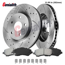 11.89 in Front Brake Rotors & Ceramic Pads Kit for Grand Caravan 2008-2016 5 Lug picture