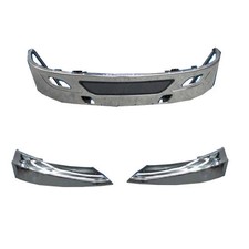 International Prostar Chrome Plastic Bumper Corners Pair Set Driver & Passenger picture