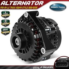 Black Alternator for GM LS Truck AD244 Style 1999-2006 12 Volt 220 Amp 6 Groove picture