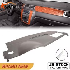 FOR CHEVY TAHOE SUBURBAN YUKON 07-14 DASH BOARD CAP DASHBOARD COVER OVERLAY GREY picture