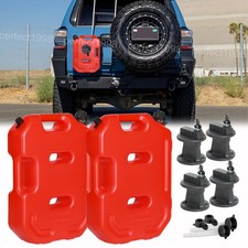 2x 2.6 Gallon 10L Fuel Pack Gas Container Fuel Can & Lock for Jeep JK JKU LJ TJ picture
