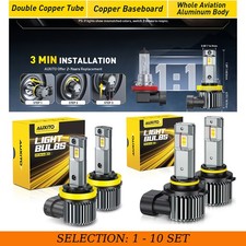 4-40 AUXITO H11 9005 LED Headlight Bulb High Low Beam White&Golden Yellow Canbus picture