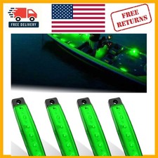 Durable 12V Green LED Boat Lights - 4pcs Waterproof Night Illumination Set picture
