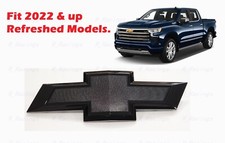 2022+ Chevrolet Refreshed Silverado 1500 Bowtie Front Grille Gloss Black Emblem picture