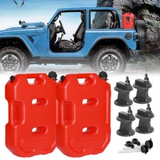 2x 10L 2.6Gal Fuel Can Emergency Backup Gas Tank for Jeep Offroad SUV ATV w/Lock picture