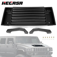 HECASA Front ABS Hood Vent Grille Panel W/ Aluminum Handles For 03-09 Hummer H2 picture