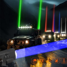 Sky Tracer Spot Beam 2x RGBW Laser Whip Light Pods Offroad w/Remote ATV UTV RZR picture
