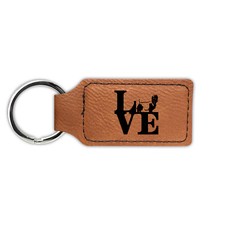 Love Australian Terrier Keychain Leatherette - Laser Engraved - park aussie picture