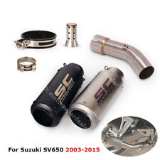 Slip for Suzuki SV650 2003-2015 Modified System Exhaust Tips Muffler Link Pipe picture