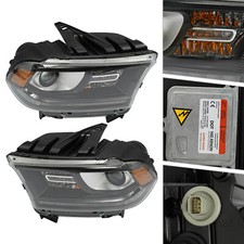 For 2016-2020 Dodge Durango Xenon/HID Headlights Headlamps w/DRL Left+Right Side picture