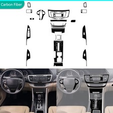37Pcs Glossy Piano Black Full Interior Trim Kits For Honda Accord Sedan 2014-17 picture