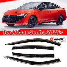 4pcs Smoke Tinted Black Trims Window Visors Rain Guards For Nissan Sentra 2026+ picture