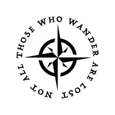 Not All Those Who Wander Are Lost Sticker Decal Die Cut picture