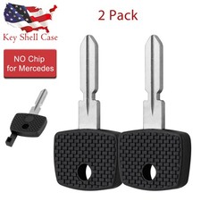 2x Uncut Blank Key for Mercedes Benz 190 S SL W 124 126 140 R107 129 HU39P S48HF picture