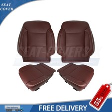 2014-2019 Fits Chevy Silverado High Country Driver&Passenger Seat Covers Brown picture