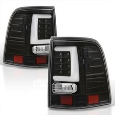 For 02-05 Ford Explorer LED Bar Tail Lights Black Housing Clear Len White Tube picture