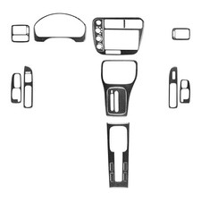 17Pcs Real Carbon Fiber Kits Full Interior Cover Trim For Honda Civic 1996-2000 picture