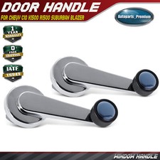 2x Black & Chrome Window Crank Handle for Chevy C10 K1500 R1500 Suburban Blazer picture