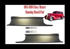 1935 1936 Chevrolet Chevy Master Car Steel Running Board Set  - Made in USA picture