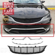 For Chrysler 200 2015-2017 Front Lower Grille & Center Molding & Bumper Trim Set picture